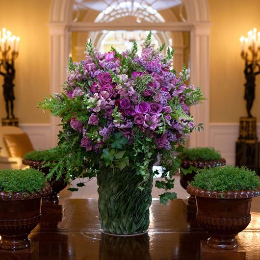 Mayan blues and purples for the Mexico state visit.