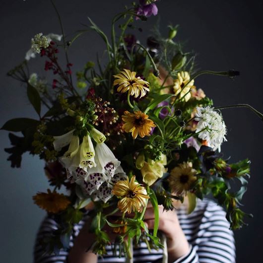 Whimsical flower palette for a wedding.