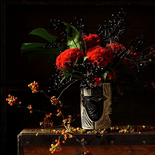 Eeerie red Celosia serves as the perfect protagonist for Halloween floral decor.