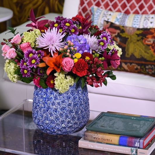 Bohemian mixed-flower bouquet. Photo: Jason Edwards