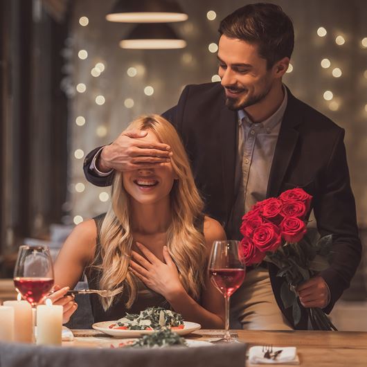 Nothing quite says Valentine's Day like a romantic dinner and a dozen red roses.