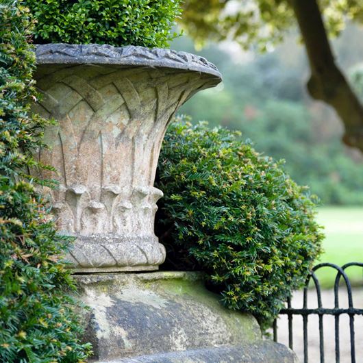 Gothic urn detail.