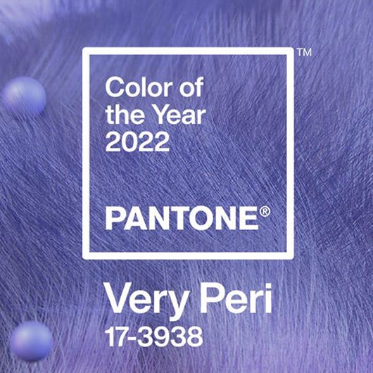 The Pantone Color Institute unveils a custom shade, Very Peri, as the Color of the Year for 2022.