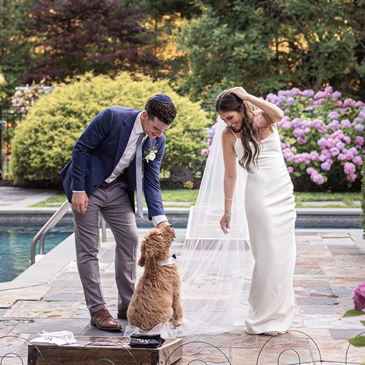 An intimate backyard wedding.