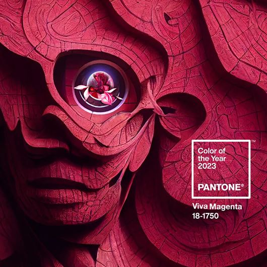 The Pantone Color Institute unveils Viva Magenta as the Color of the Year for 2023.