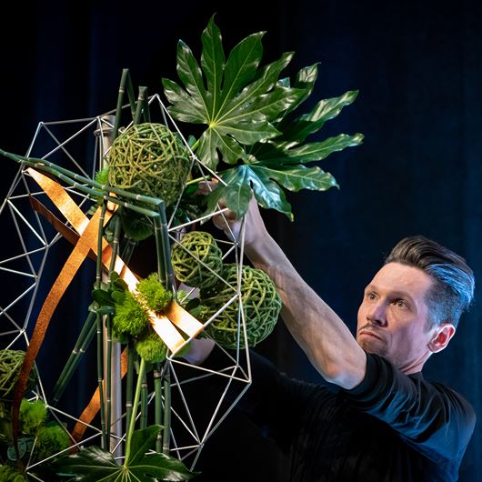 Bart Hassam at the 2019 FTD World Cup, held at the PHS Philadelphia Flower Show.