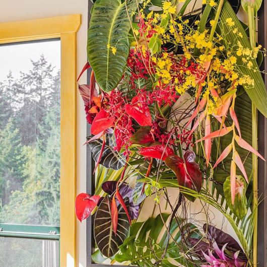 NeoTropica Flower Canvas, featuring assorted Hawaiian botanicals.