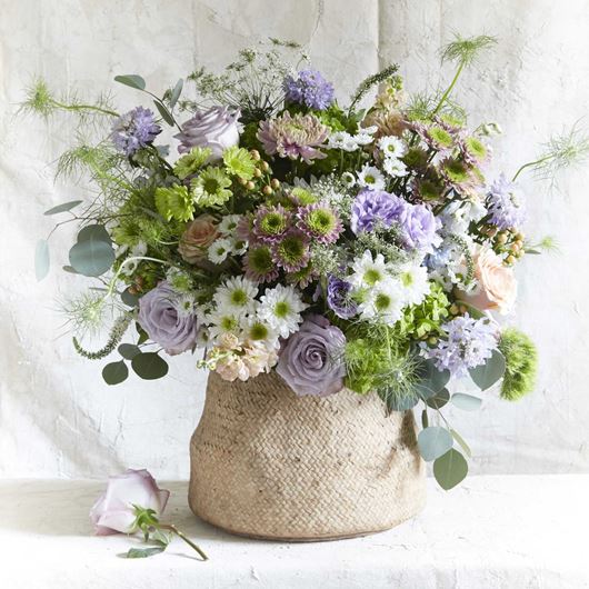 Arrangement featuring VERT's natural color palette and textures.