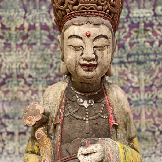 Buddha statue detail.