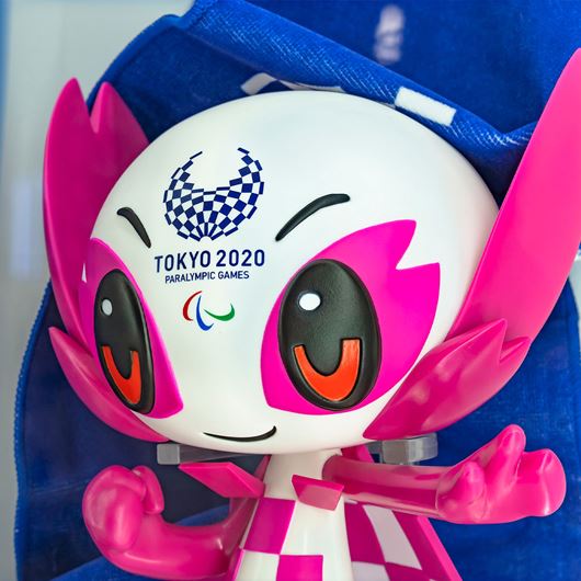 Detail of 2020 Tokyo Paralympic Games mascot, Someity.